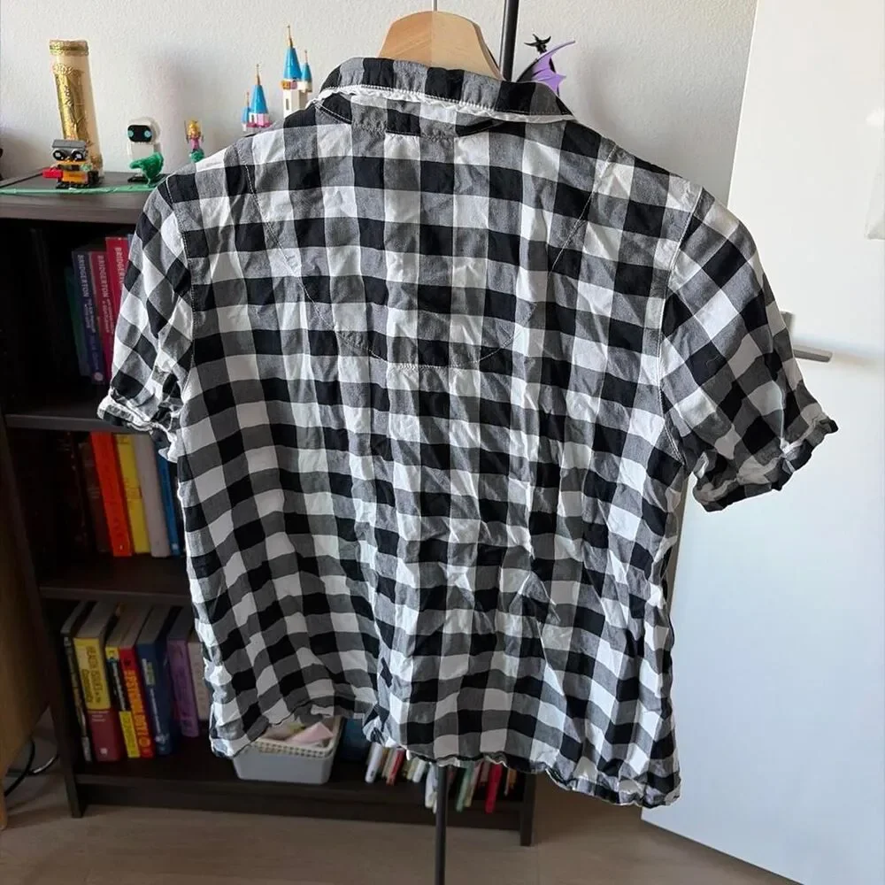 Kate Spade New York Gingham Button Front Shirt Women's Small